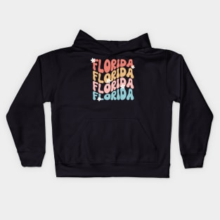 Retro Vintage I Love Florida USA State Kids Hoodie